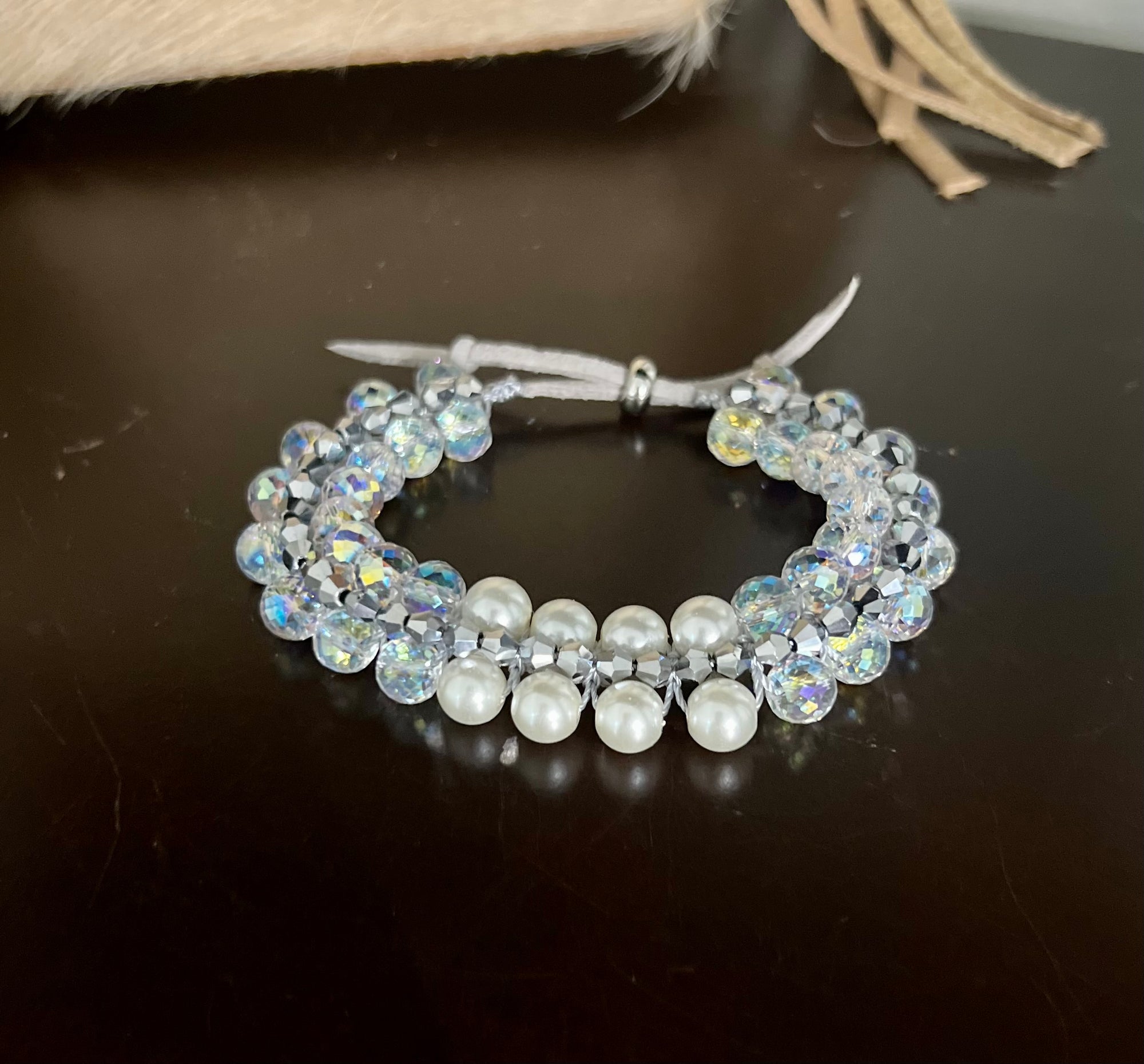 The Anna Lee Pearl and Crystal Bracelet