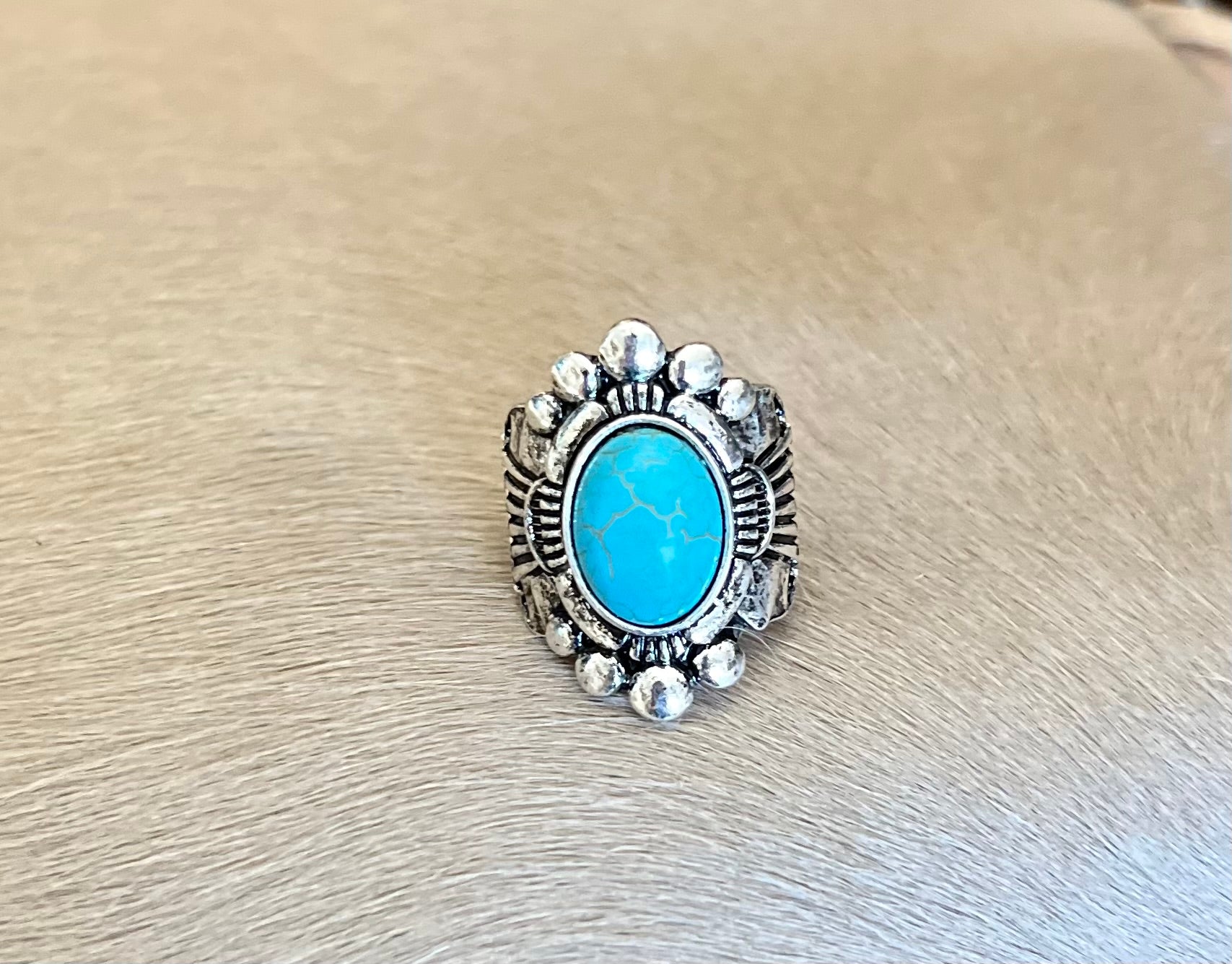 The Elizabeth Turquoise Oval Ring