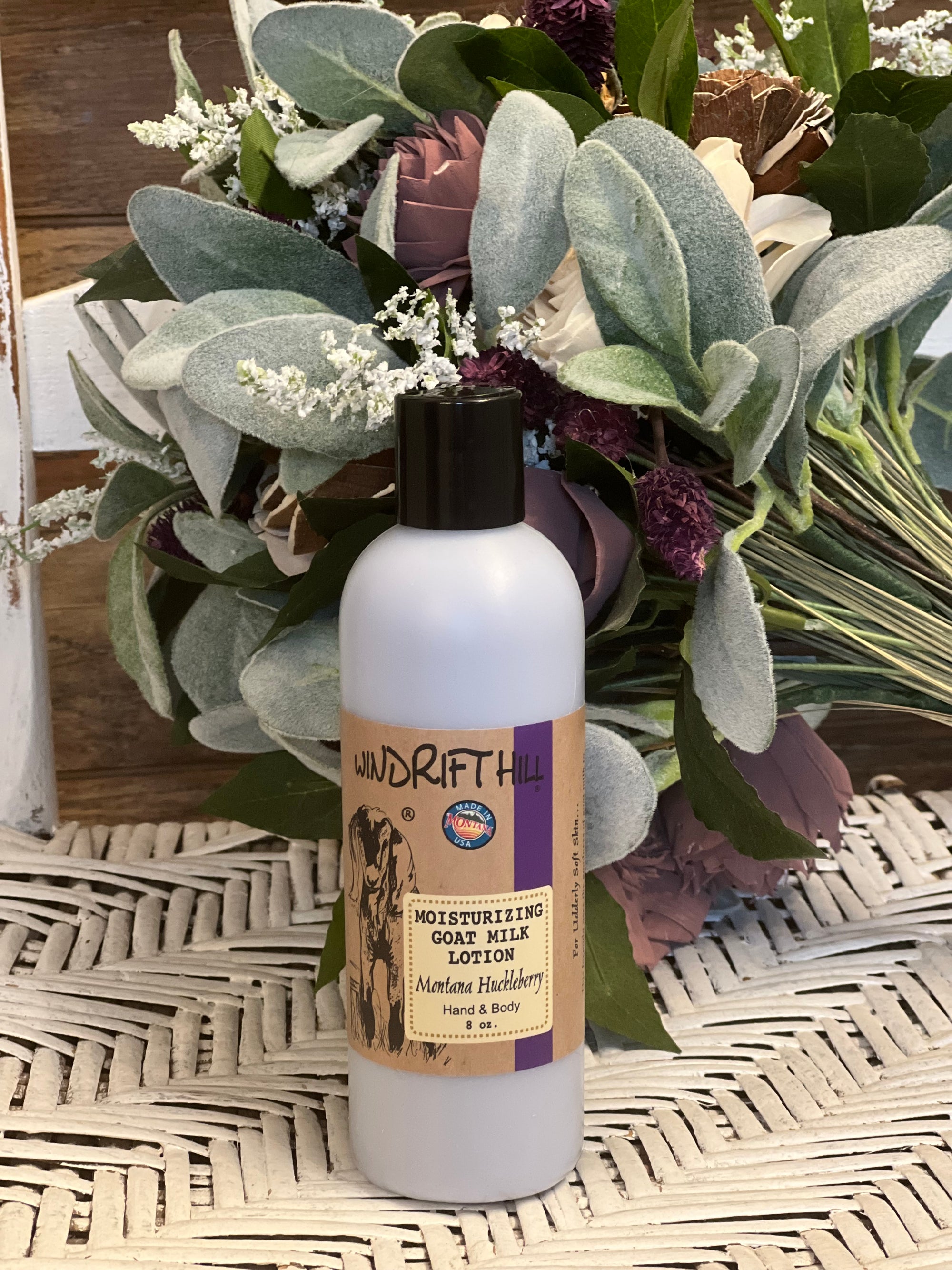 Windrift Hill Goat Lotion,  Montana Huckleberry