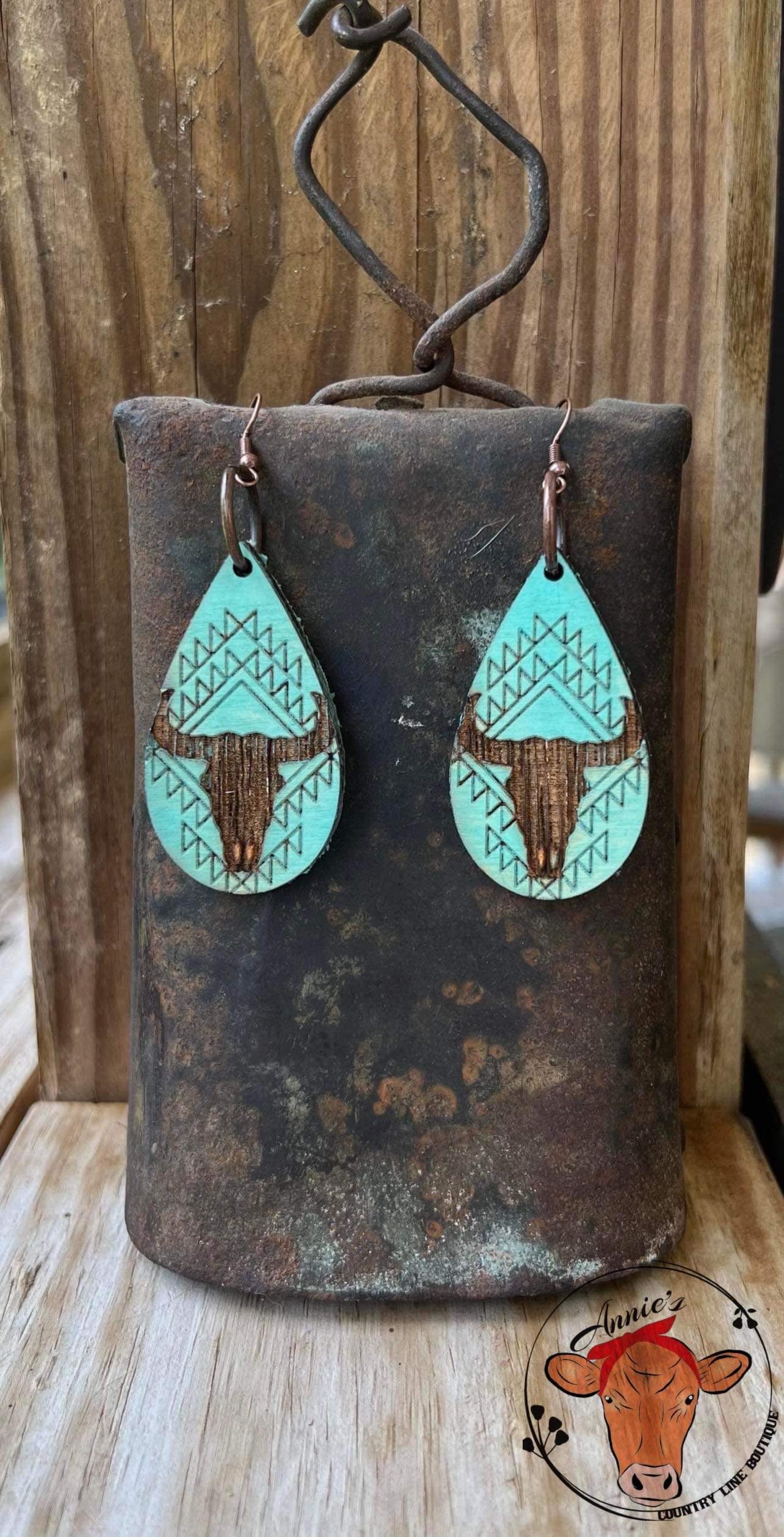 The Turquoise Longhorn Earrings